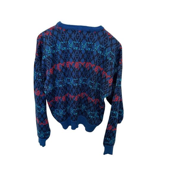 Vintage McGregor Blue Black Long Sleeves Crew Neck Sweater Size Large - Picture 6 of 6